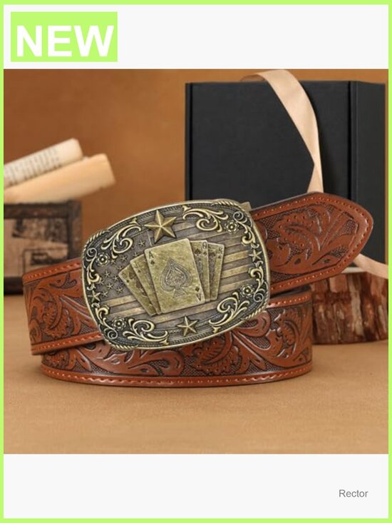Western Leather Ratchet Belt for Men and Women Classic  Western Ratchet Belt with Automatic Buckle, Cut-to-Fit Leather